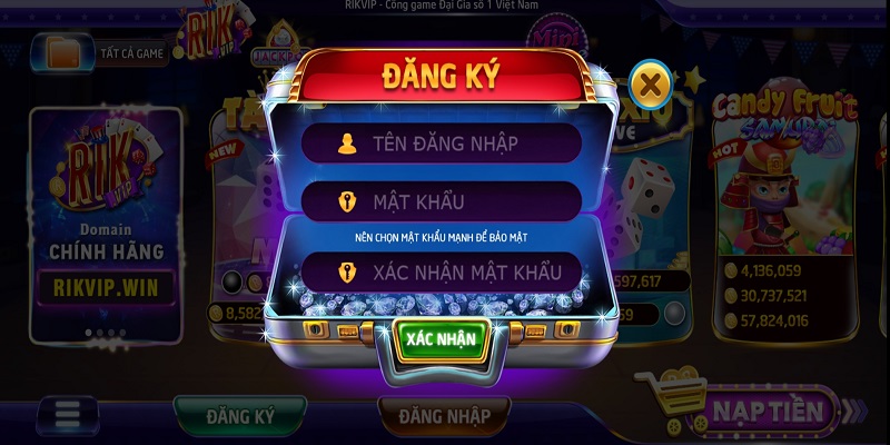 Truy cập trang chủ chính thức của cổng game Rikvip